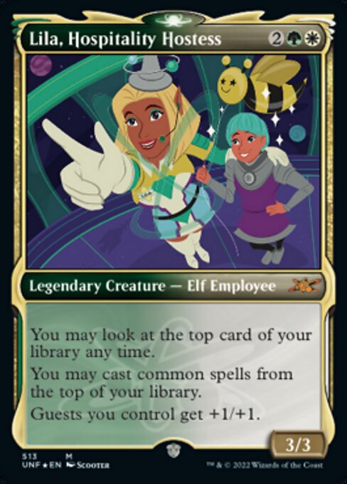 GALAXY FOIL SHOWCASE Lila, Hospitality Hostess #513 - Mythic Unfinity