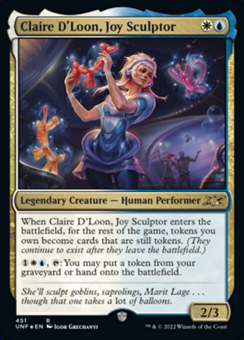 GALAXY FOIL Claire D'Loon, Joy Sculptor #451 - Rare Unfinity