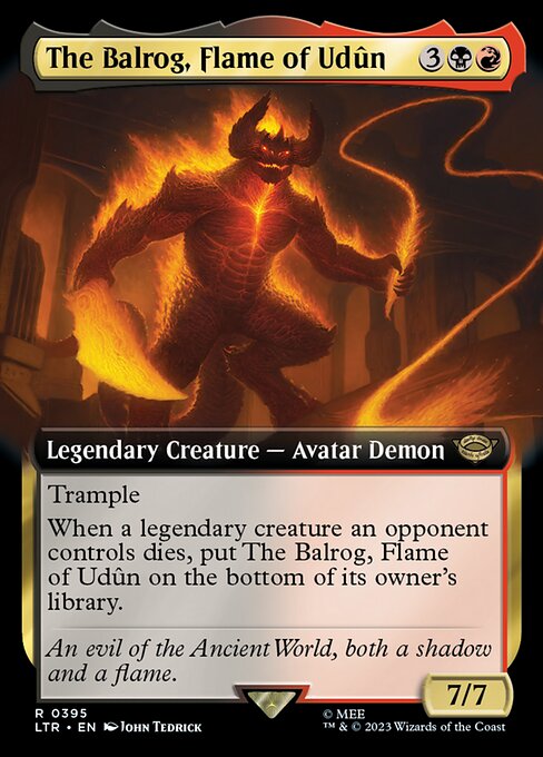 EXTENDED The Balrog, Flame of Udûn #395  - Rare Lord of the Rings: Tales of Middle-Earth