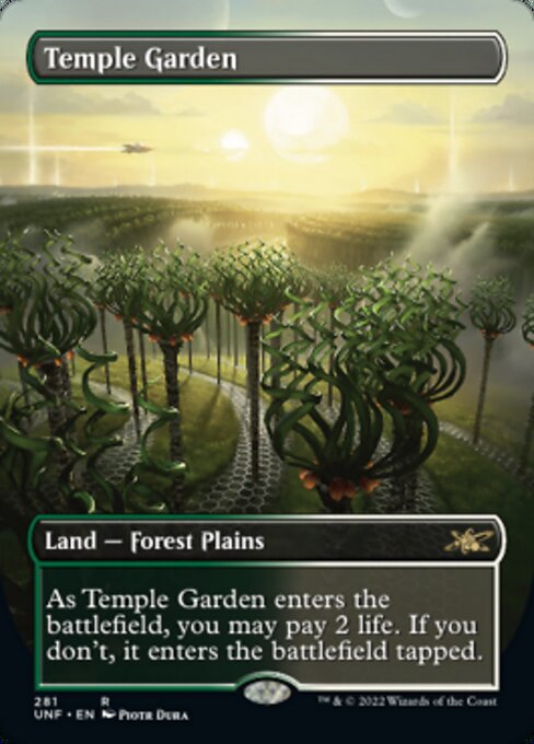 FOIL BORDERLESSTemple Garden #281 - Rare Unfinity