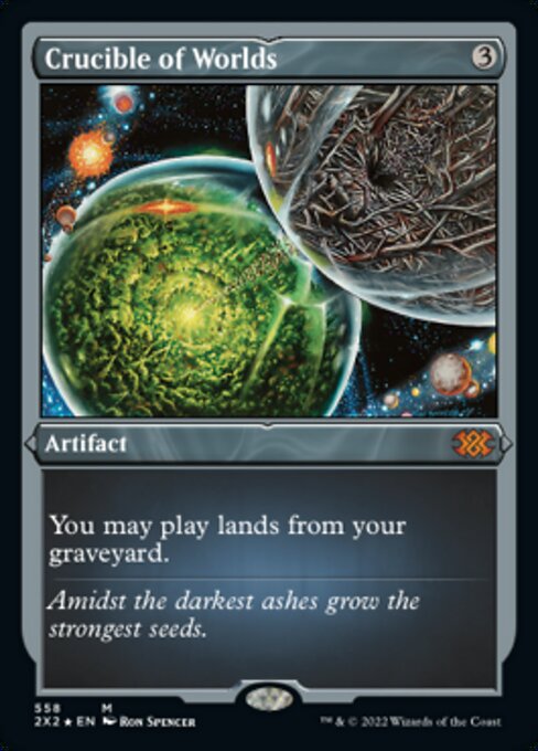 ETCHED FOIL Crucible of Worlds 558# - Mythic Double Masters 2022