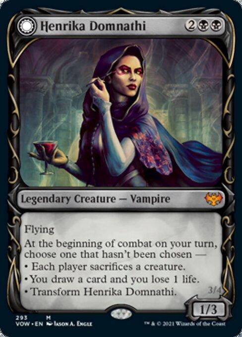 Foil Showcase Henrika Domnathi // Henrika Infernal Seer - No 293 Mythic Crimson Vow