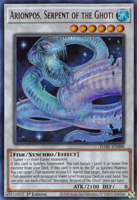 Arionpos, Serpent of the Ghoti - DABL-EN088 - Ultra Rare 1st Edition