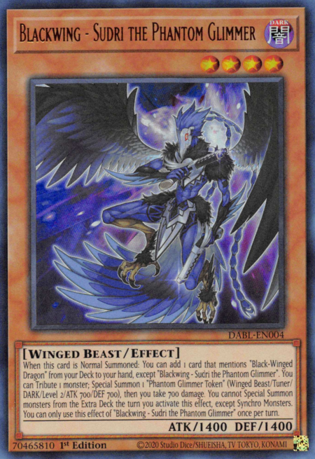 Blackwing - Sudri the Phantom Glimmer - DABL-EN004 - Ultra Rare 1st Edition