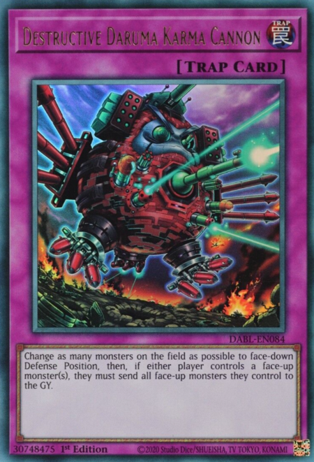 Destructive Daruma Karma Cannon - DABL-EN084 - Ultra Rare 1st Edition
