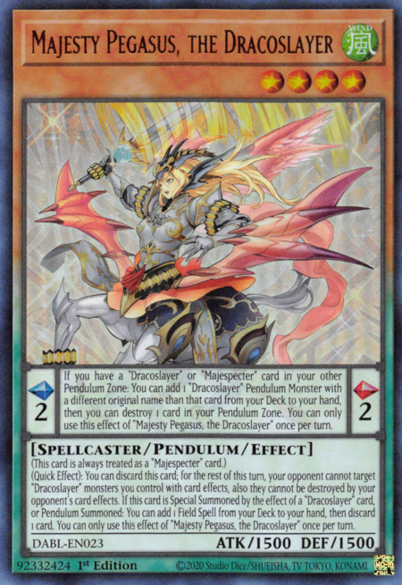 Majesty Pegasus, the Dracoslayer - DABL-EN023 - Ultra Rare 1st Edition