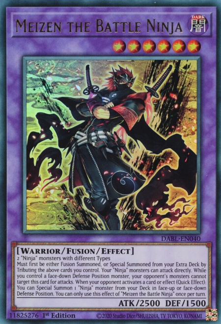 Meizen the Battle Ninja - DABL-EN040 - Ultra Rare 1st Edition