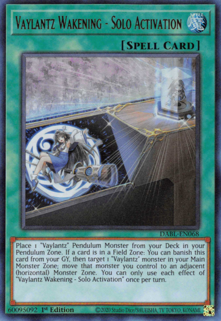 Vaylantz Wakening - Solo Activation - DABL-EN068 - Ultra Rare 1st Edition
