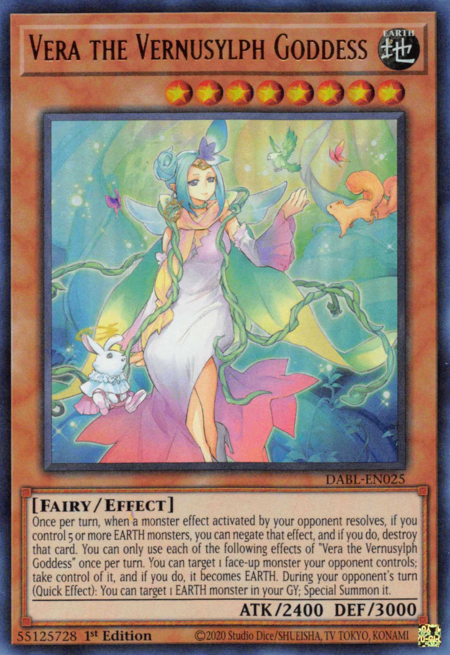 Vera the Vernusylph Goddess - DABL-EN025 - Ultra Rare 1st Edition