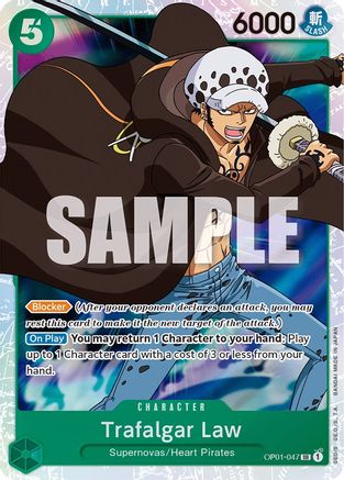 Trafalgar Law - OP01-047 - Super Rare OP-01 Romance Dawn Cherry Collectables Trafalgar Law - OP01-047 - Super Rare OP-01 Romance Dawn Cherry Collectables