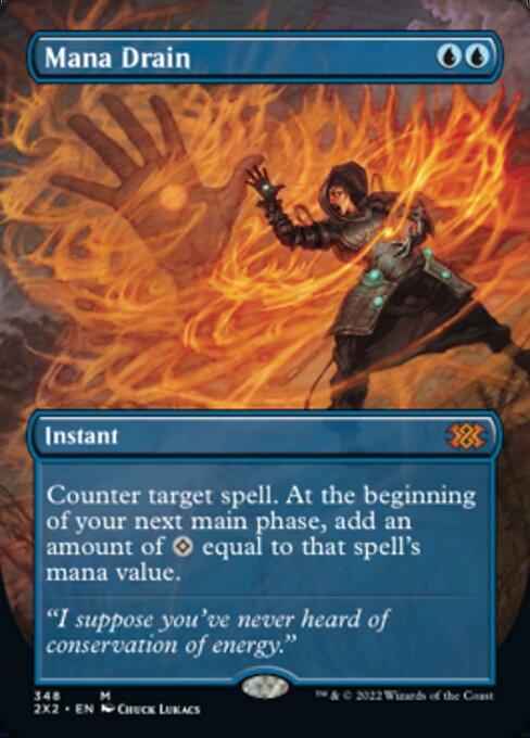 BORDERLESS Mana Drain 348# - Mythic Double Masters 2022