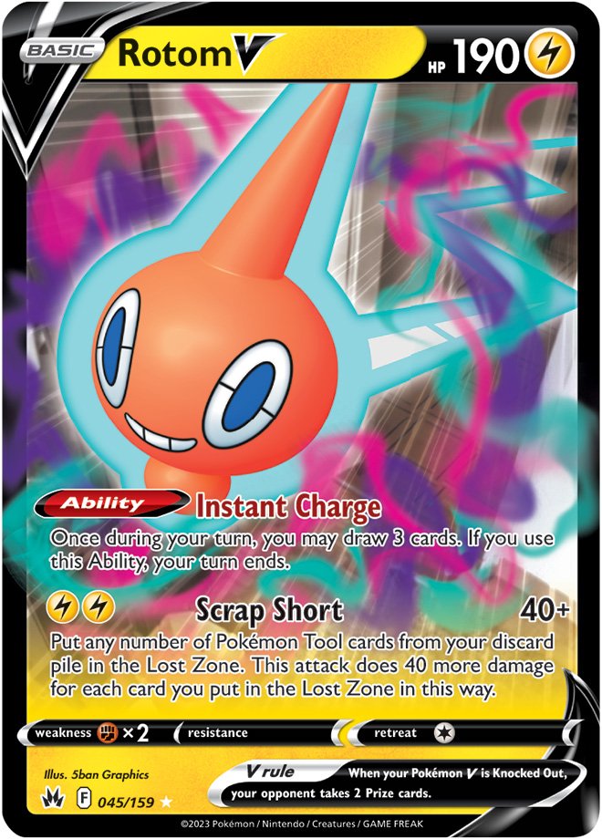 Rotom V - 045/159 - Ultra Rare Crown Zenith