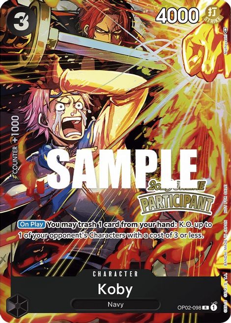 Koby OP02-098 - 2023 Online Participant Stamp Promo