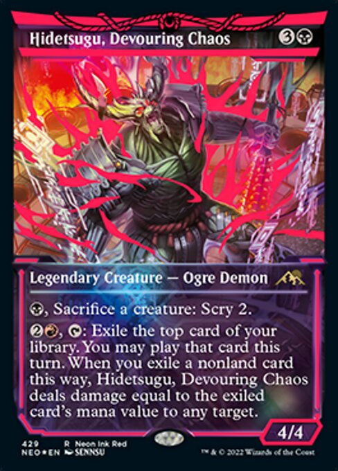 NEON REDHidetsugu, Devouring Chaos 429 -  Kamigawa Neon Dynasty