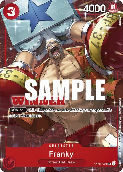Franky - OP01-021 - Uncommon - Tournament Pack Vol.2 Winner Promo