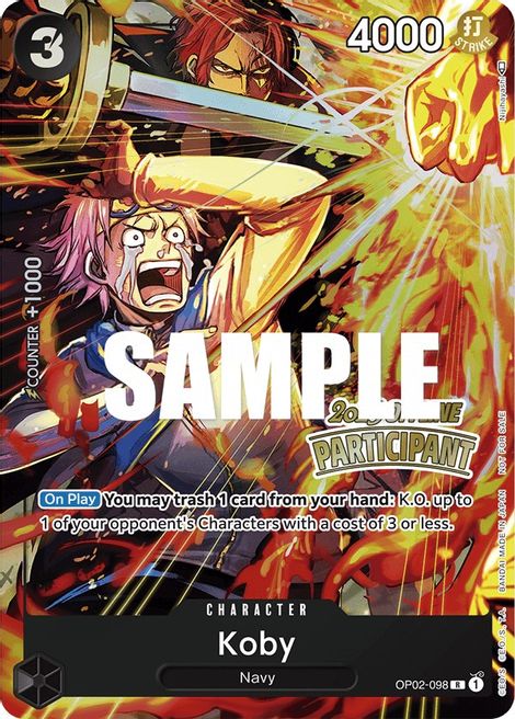 Koby - OP02-098 - Rare - 2023 Offline Participant Promo