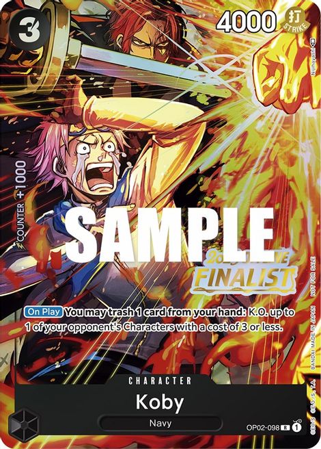 Koby - Op02 -098 - Rare - 2023 Offline Finalist Promo