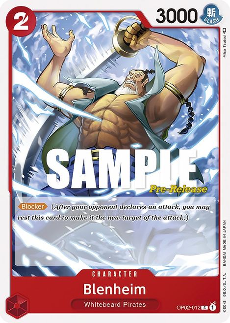 Blenheim OP02-012 - Pre-release Stamp Promo