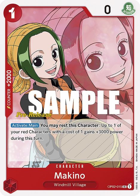 Makino - OP02-015 - Uncommon - Pre Release Promo