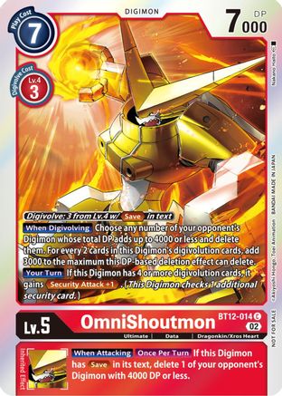 BOX TOPPER Omnishoutmon Bt12-014 - Bt12 Across Time
