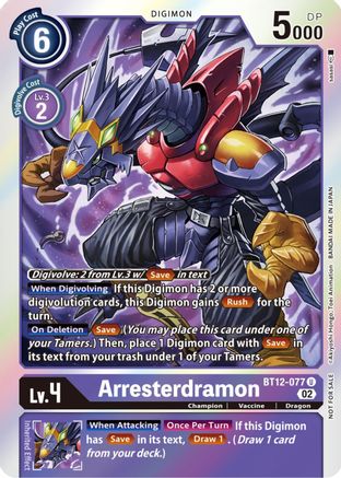 BOX TOPPER Arresterdramon Bt12-077 - Bt12 Across Time