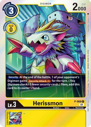 Herissmon - P-068 - Bt12 Across Time Limited Pack Promo