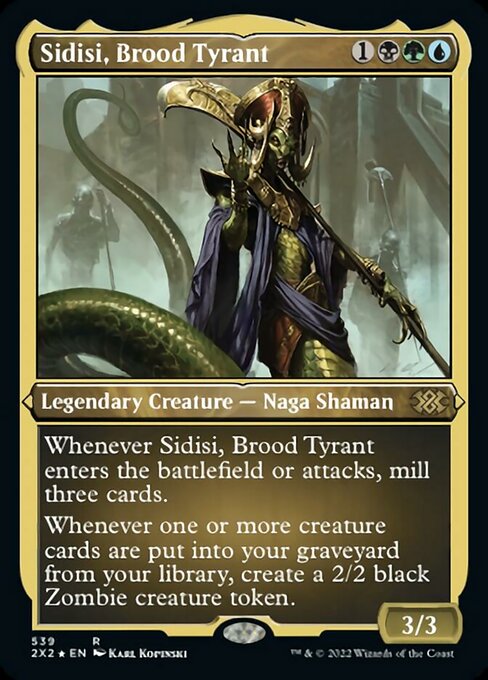 ETCHED FOIL Sidisi, Brood Tyrant 539# - Rare Double Masters 2022