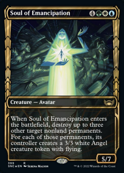 GILDED FOIL Soul of Emancipation  #399 - Streets of New Capenna