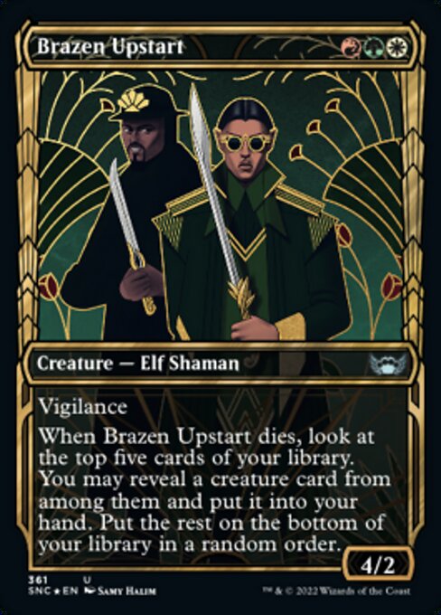 GILDED FOIL Brazen Upstart  #361 - Streets of New Capenna
