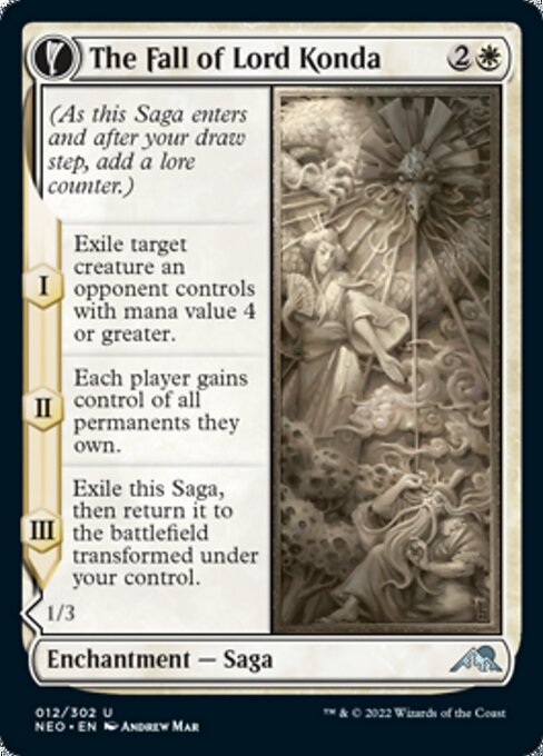 The Fall of Lord Konda // Fragment of Konda 12/302 -  Kamigawa Neon Dynasty UNCLE