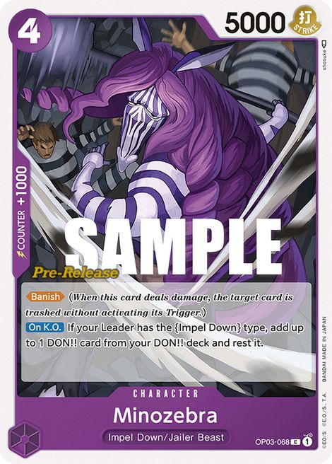 Minozebra OP03-068 - Pre-release Stamp Promo
