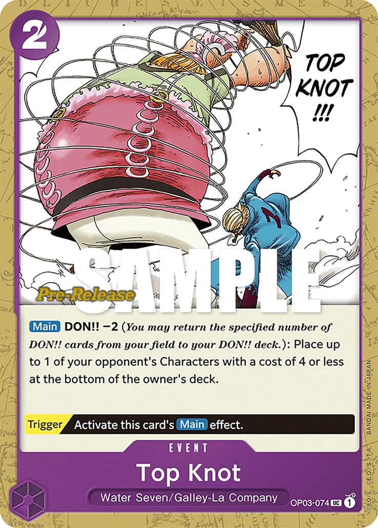Top Knot OP03-074 - Pre-release Stamp Promo
