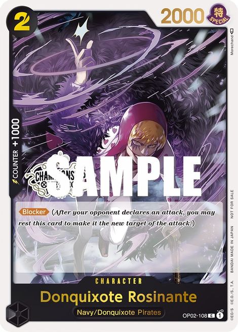 Donquixote Rosinante - OP02-108 - Common - Store Championship Participant Promo