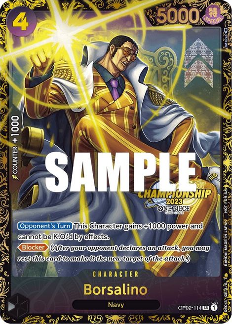 Borsalino - OP02-114 - Super Rare - 2023 Championship Promo