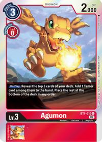 Agumon - BT1-010 [RB01] BT1-010 - Rare RB01 Resurgence Booster