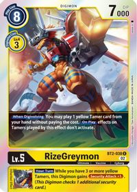 RizeGreymon - BT2-038 [RB01] BT2-038 - Rare RB01 Resurgence Booster