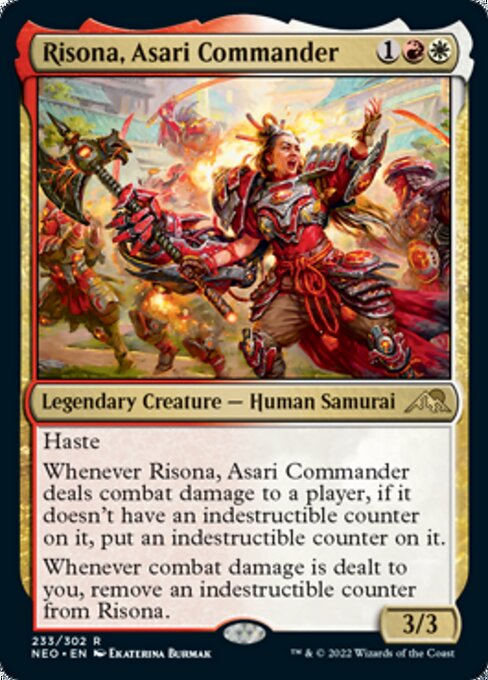 Risona, Asari Commander 233/302 -  Kamigawa Neon Dynasty RARE