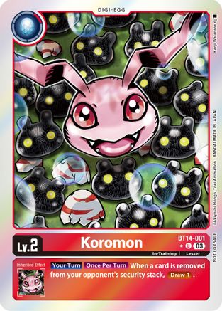 Koromon BT14-001 - Blast Ace Box Topper Promo