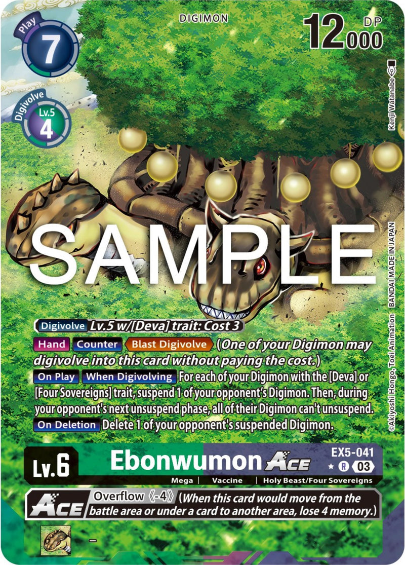 Alternate Art Ebonwumon Ace Ex5-041 R - Ex05 Animal Colosseum