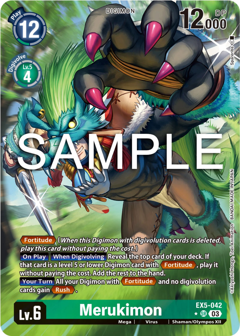 Alternate Art Merukimon Ex5-042 Sr - Ex05 Animal Colosseum