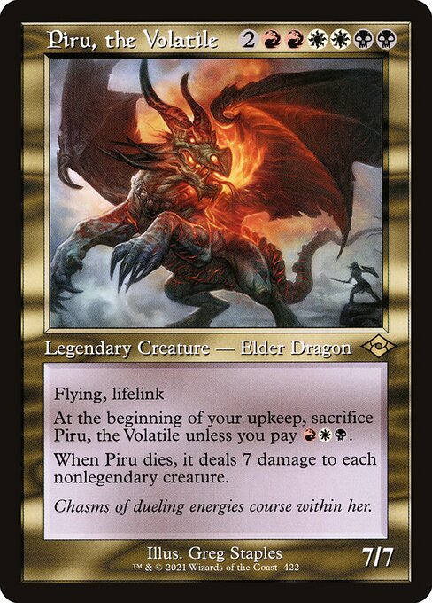 FOIL RETRO Piru, the Volatile #422 - MH2 Modern Horizons 2