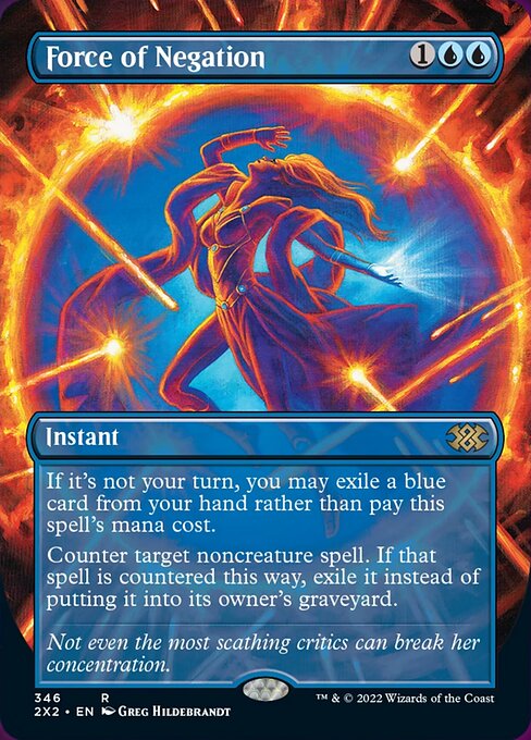 BORDERLESS Force of Negation 346# - Rare Double Masters 2022