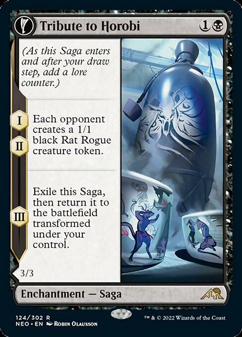 Tribute to Horobi // Echo of Death's Wail 124/302 -  Kamigawa Neon Dynasty RARE