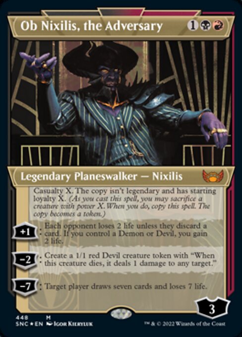 ETCHED FOIL Ob Nixilis, the Adversary  #448 - Streets of New Capenna
