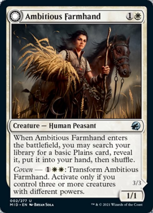 2Ambitious Farmhand // Seasoned Cathar 2/277 Uncommon - Midnight Hunt