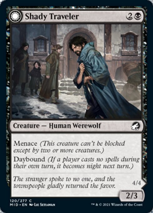 120Shady Traveler // Stalking Predator 120/277 Common - Midnight Hunt