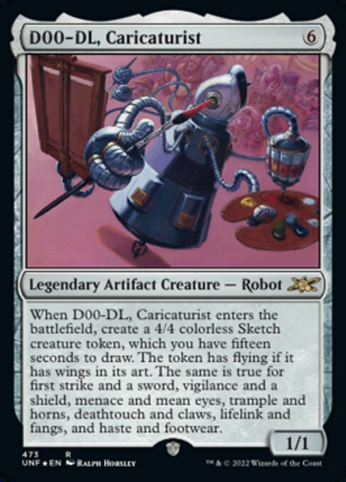 GALAXY FOIL D00-DL, Caricaturist #473 - Rare Unfinity