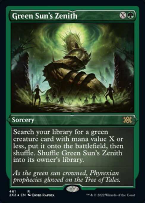 ETCHED FOIL Green Sun's Zenith 461# - Rare Double Masters 2022