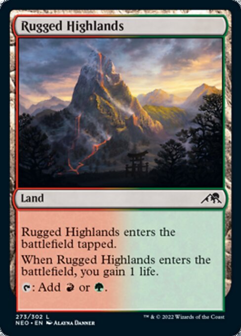 Rugged Highlands 273/302 -  Kamigawa Neon Dynasty CONNN