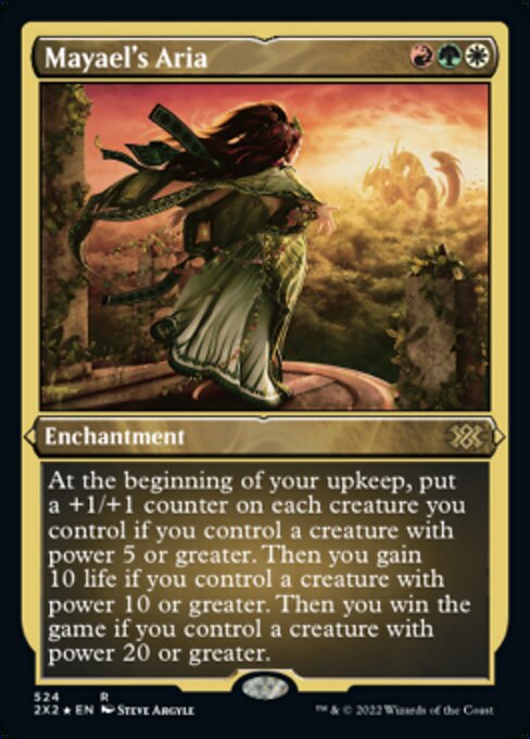 ETCHED FOIL Mayael's Aria 524# - Rare Double Masters 2022